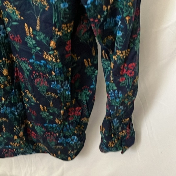 Bar III: slim fit stretch Blue long sleeve button down with floral pattern- L - Picture 12 of 16